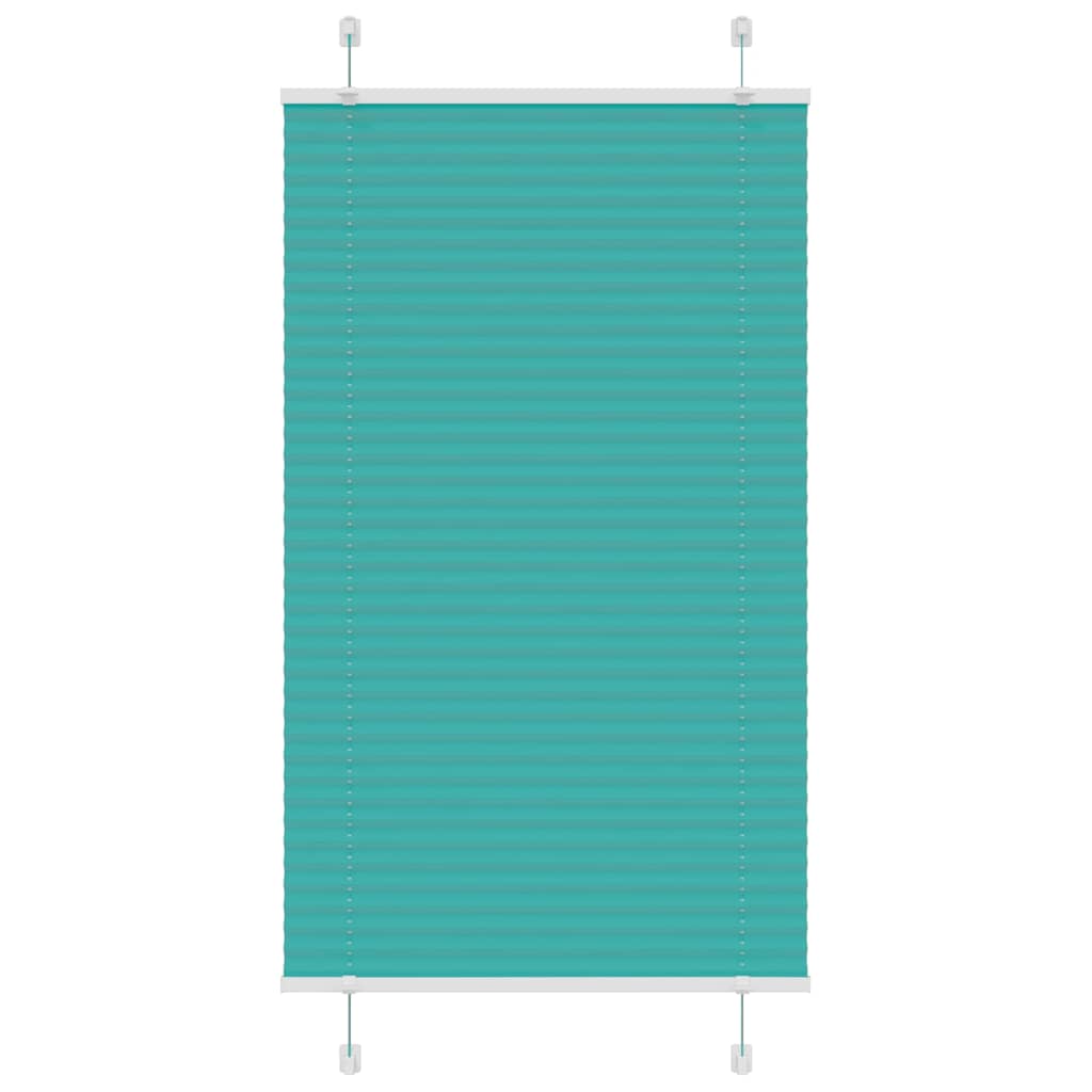 Store plissé vert pétrole 75x150 cm largeur du tissu 74,4 cm