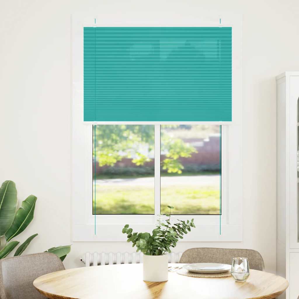 Store plissé vert pétrole 100x150 cm largeur du tissu 99,4cm