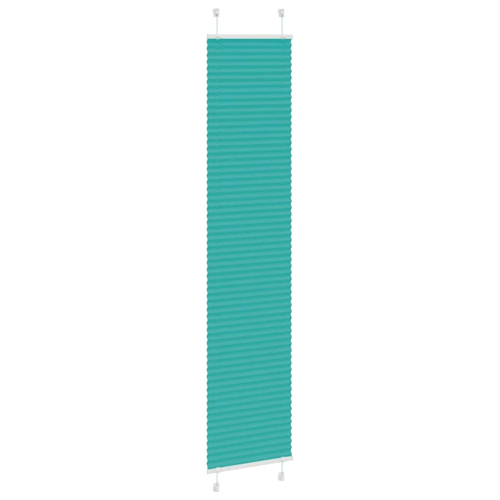 Store plissé vert pétrole 40x200 cm largeur du tissu 39,4 cm