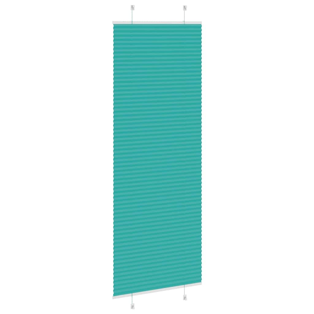 Store plissé vert pétrole 80x200 cm largeur du tissu 79,4 cm