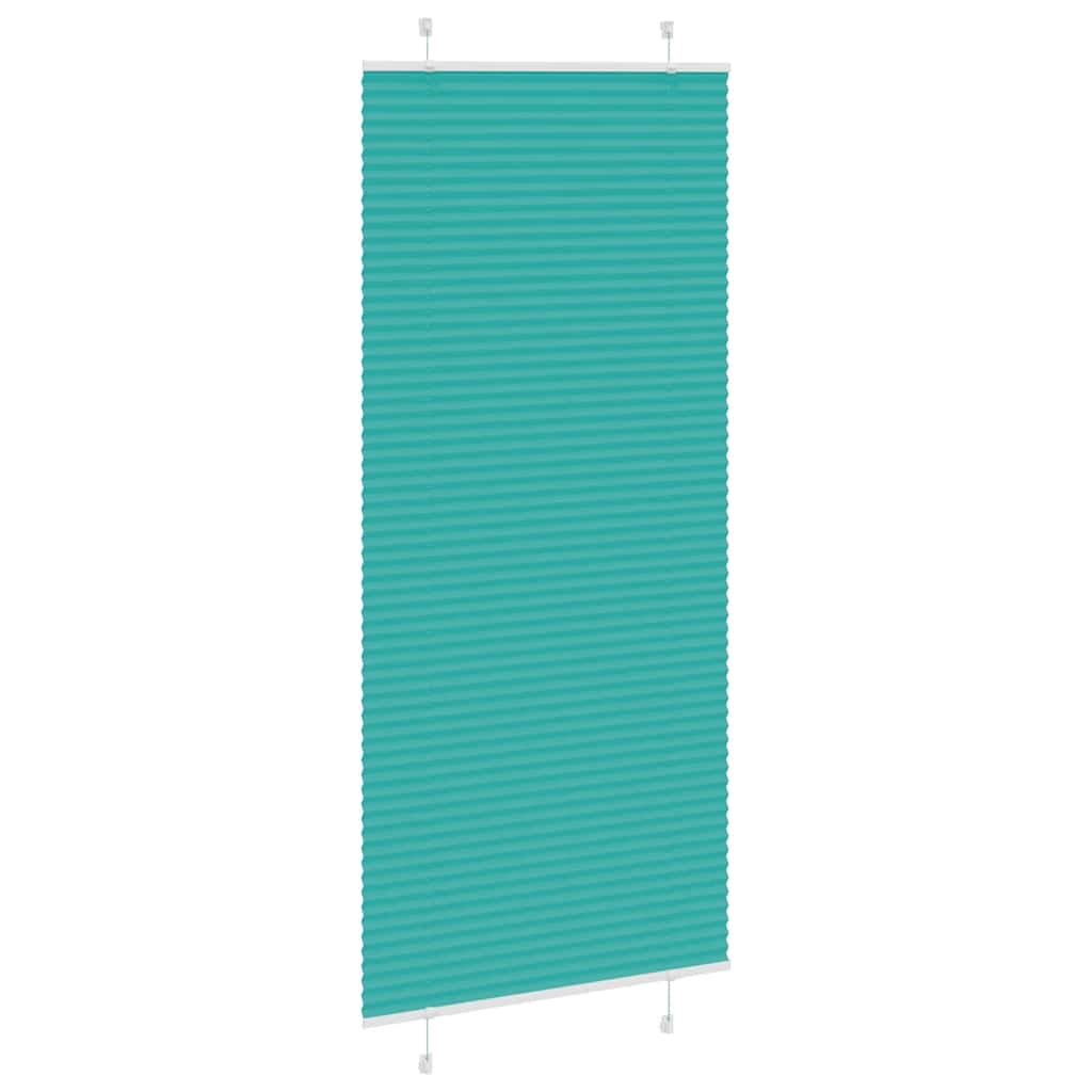 Store plissé vert pétrole 95x200 cm largeur du tissu 94,4 cm