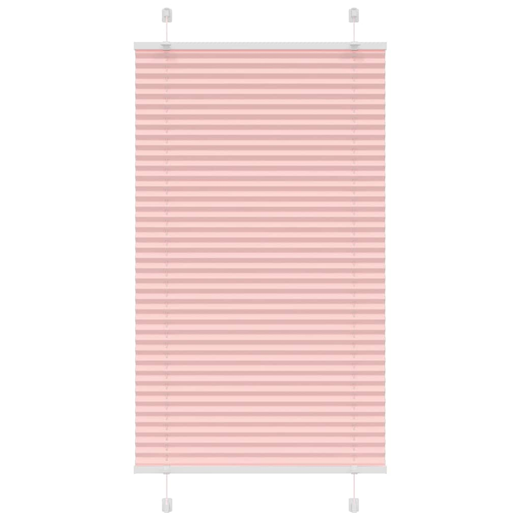 Store plissé rose 75x100 cm largeur du tissu 74,4 cm polyester