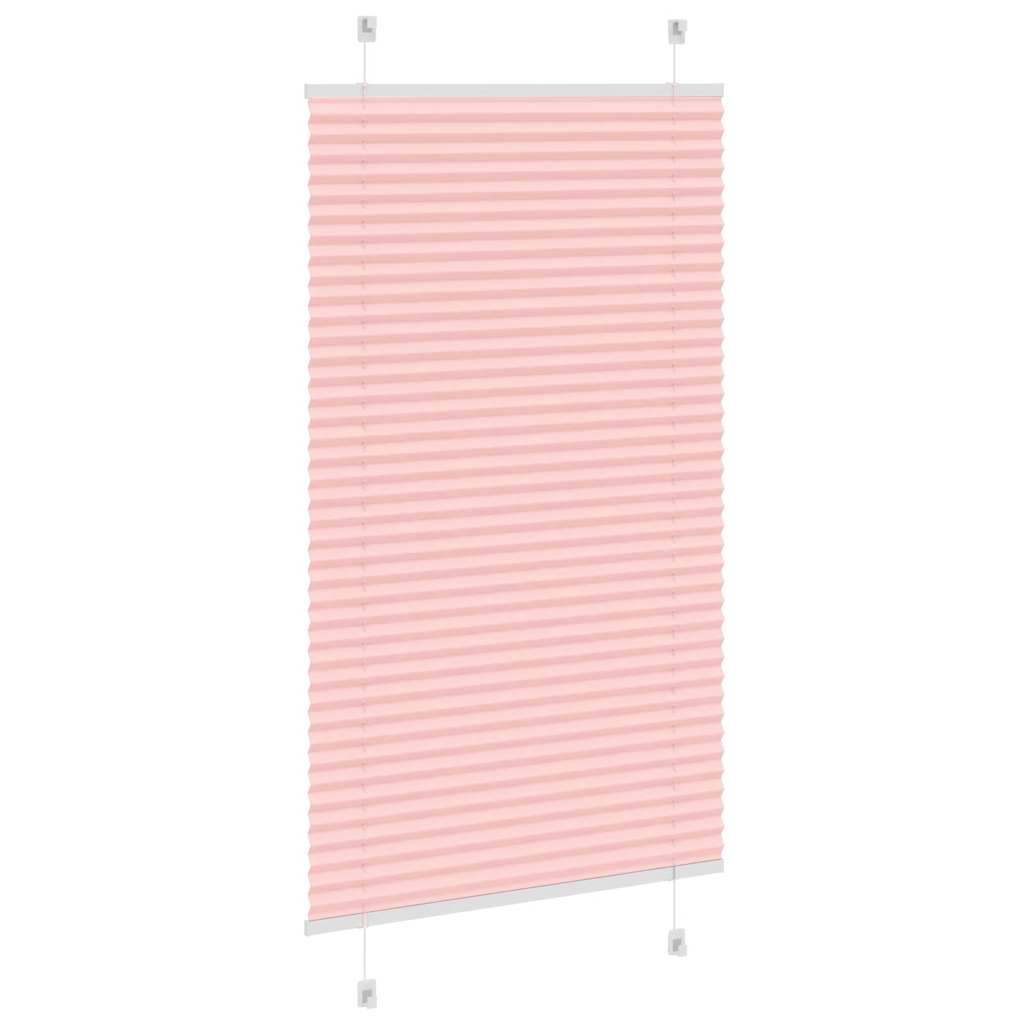 Store plissé rose 75x100 cm largeur du tissu 74,4 cm polyester