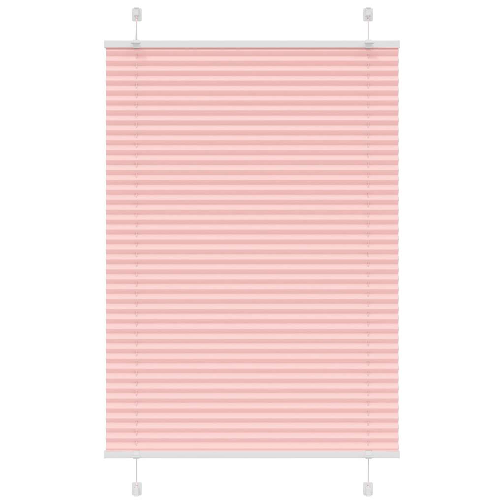 Store plissé rose 95x100 cm largeur du tissu 94,4 cm polyester