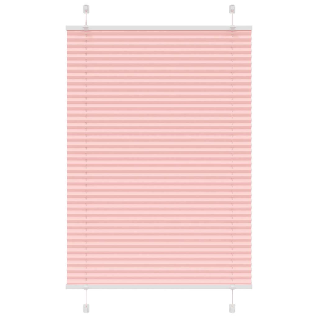 Store plissé rose 100x100 cm largeur du tissu 99,4 cm polyester