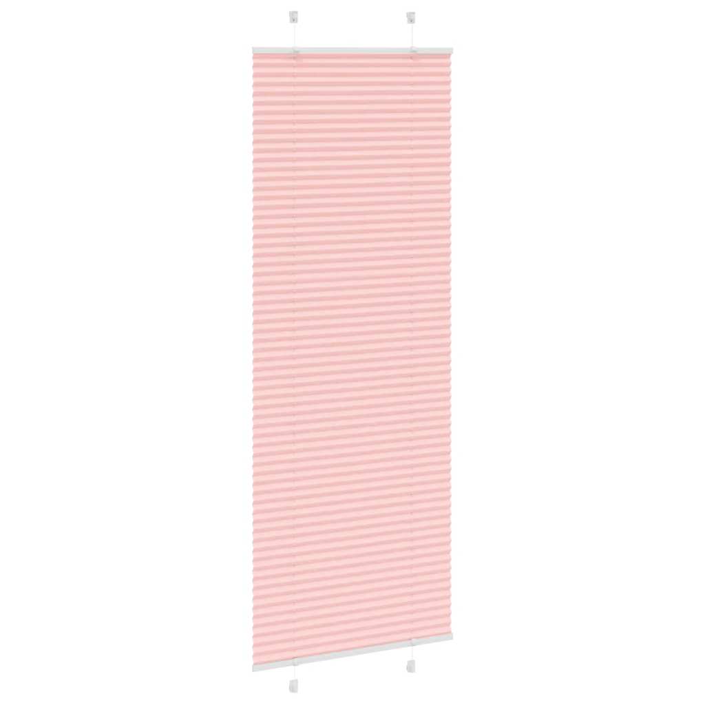 Store plissé rose 75x200 cm largeur du tissu 74,4 cm polyester