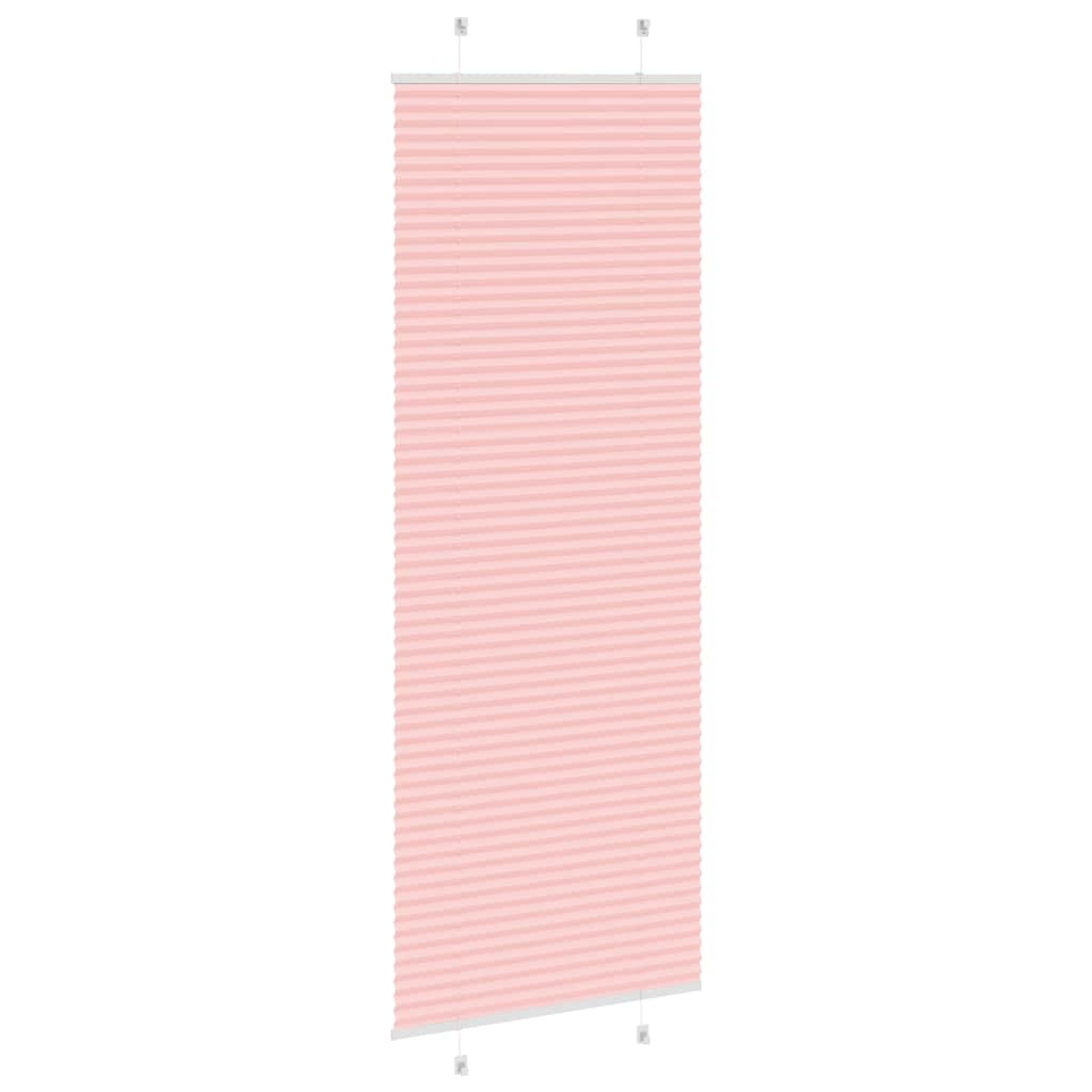 Store plissé rose 75x200 cm largeur du tissu 74,4 cm polyester