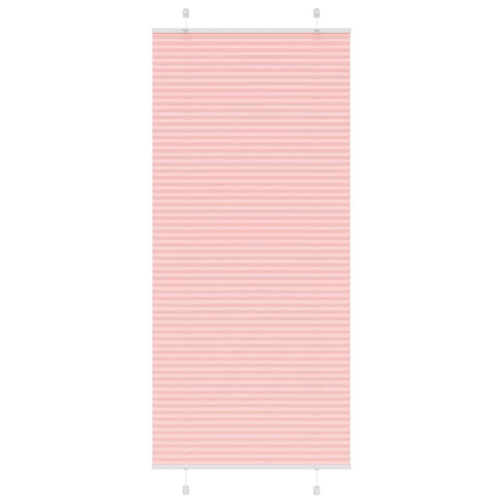 Store plissé rose 85x200 cm largeur du tissu 84,4 cm polyester