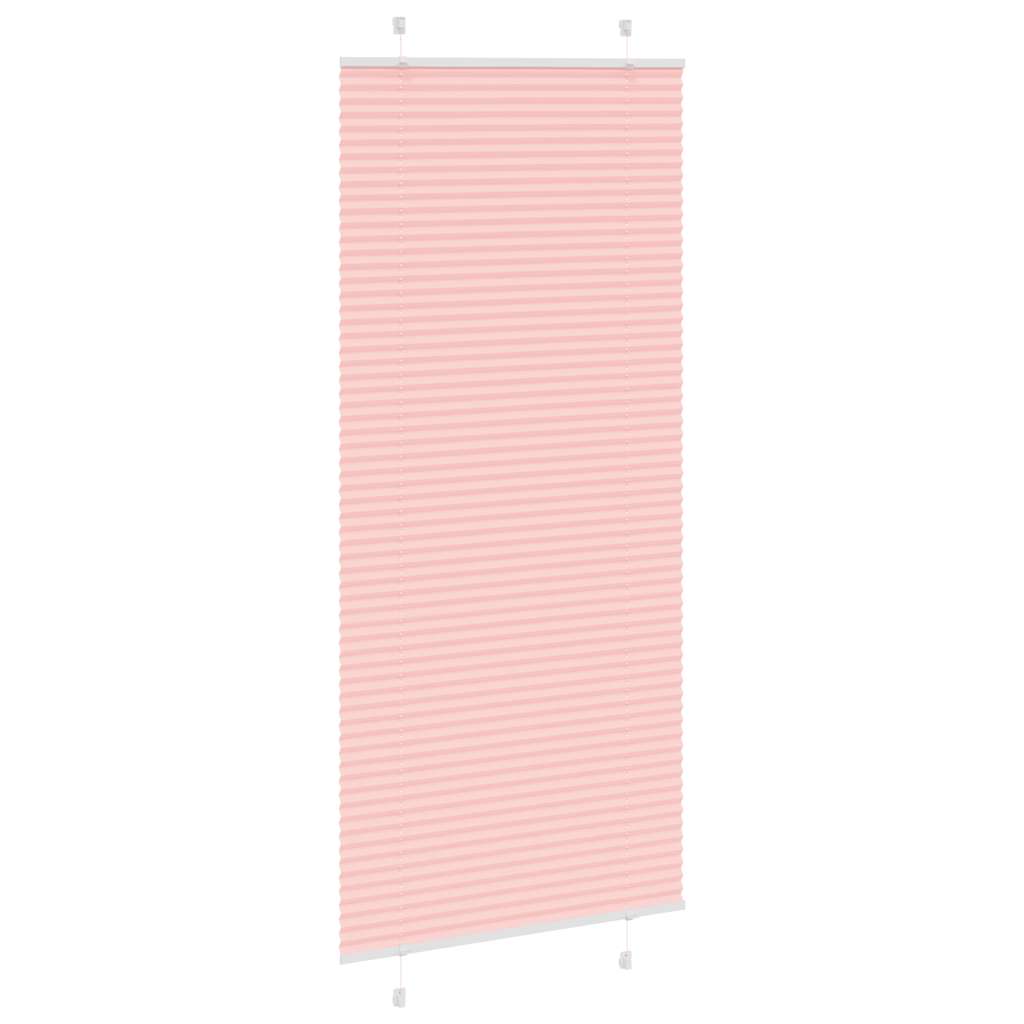 Store plissé rose 85x200 cm largeur du tissu 84,4 cm polyester