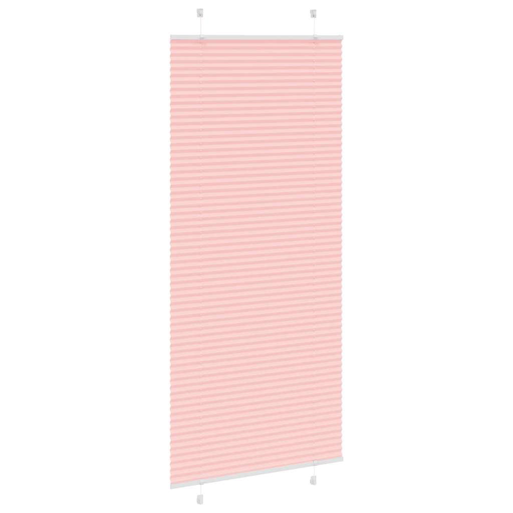 Store plissé rose 95x200 cm largeur du tissu 94,4 cm polyester