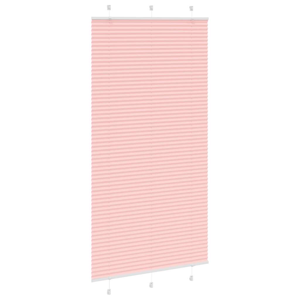 Store plissé rose 100x200 cm largeur du tissu 99,4 cm polyester