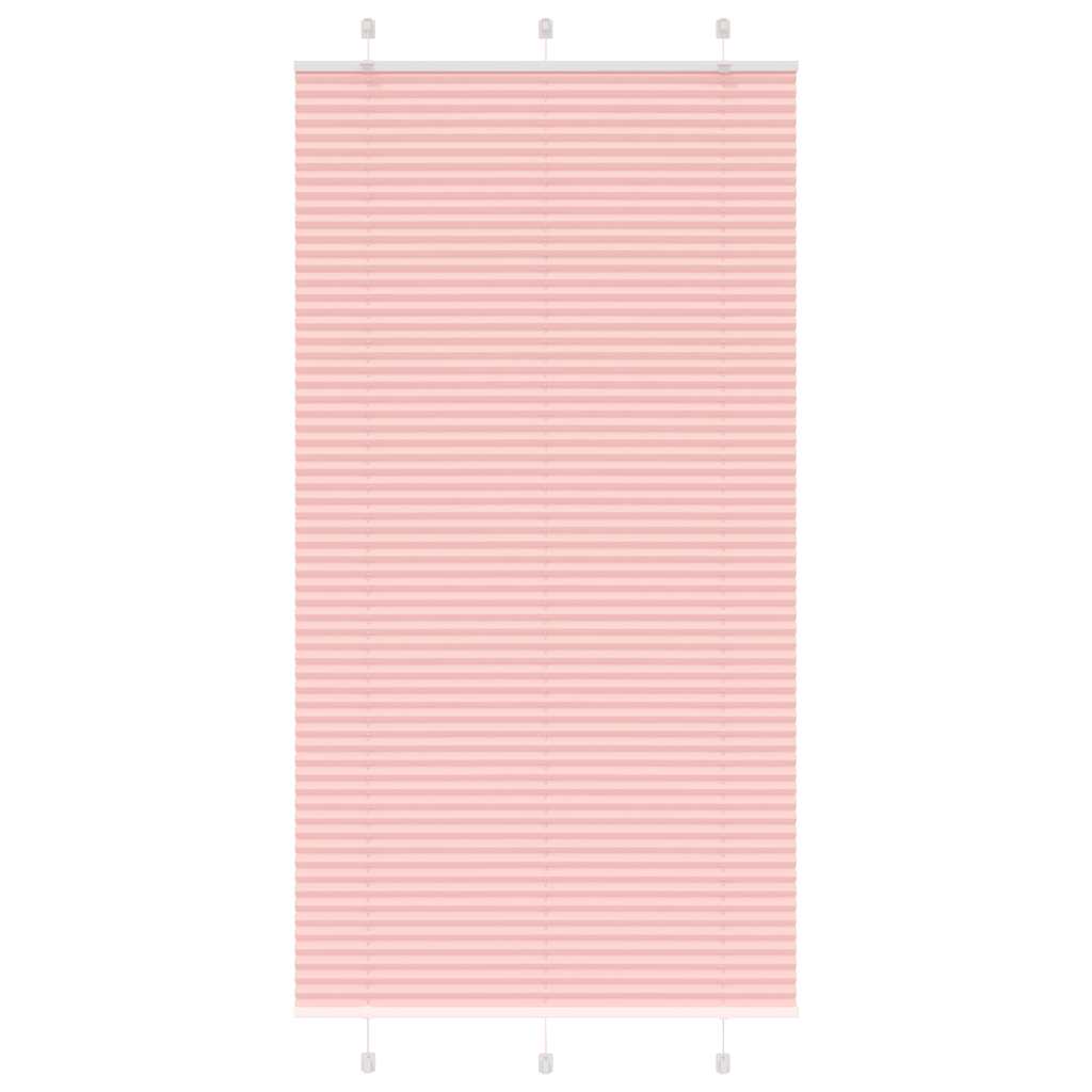 Store plissé rose 105x200 cm largeur du tissu 104,4cm polyester