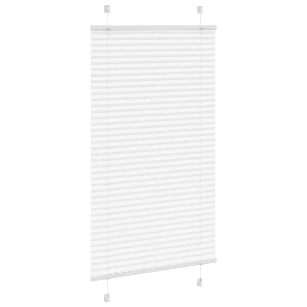 Store plissé blanc 75x100 cm largeur du tissu 74,4 cm polyester