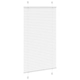 Store plissé blanc 75x100 cm largeur du tissu 74,4 cm polyester