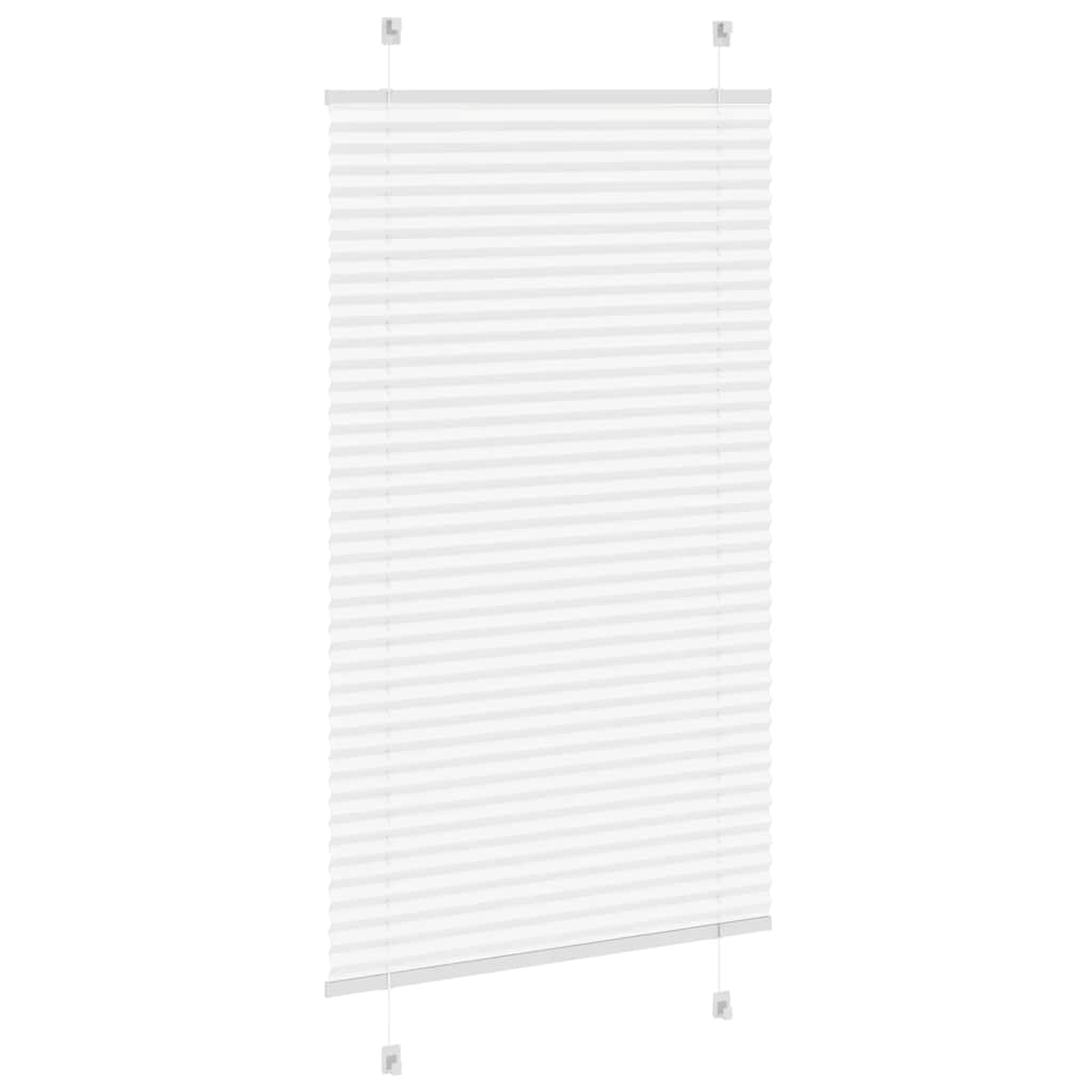 Store plissé blanc 75x100 cm largeur du tissu 74,4 cm polyester