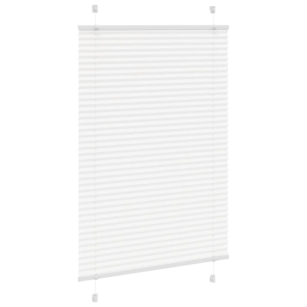 Store plissé blanc 85x100 cm largeur du tissu 84,4 cm polyester