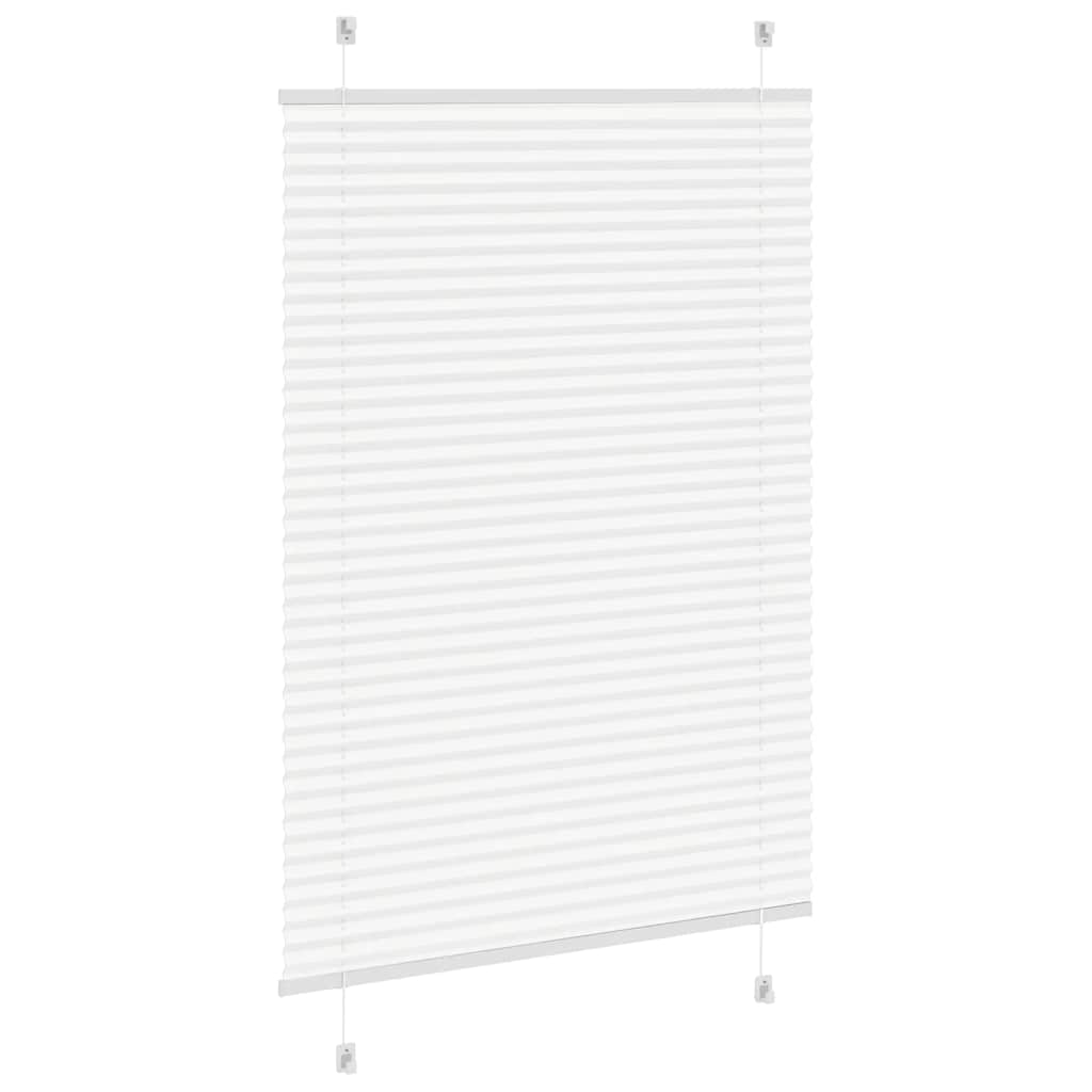 Store plissé blanc 85x100 cm largeur du tissu 84,4 cm polyester