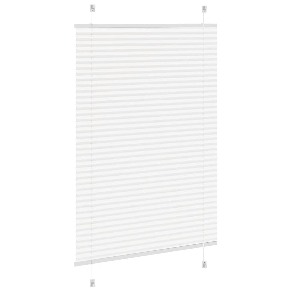 Store plissé blanc 95x100 cm largeur du tissu 94,4 cm polyester