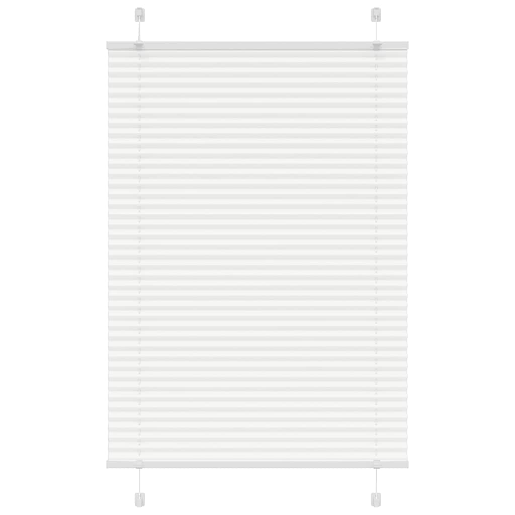 Store plissé blanc 100x100 cm largeur du tissu 99,4cm polyester