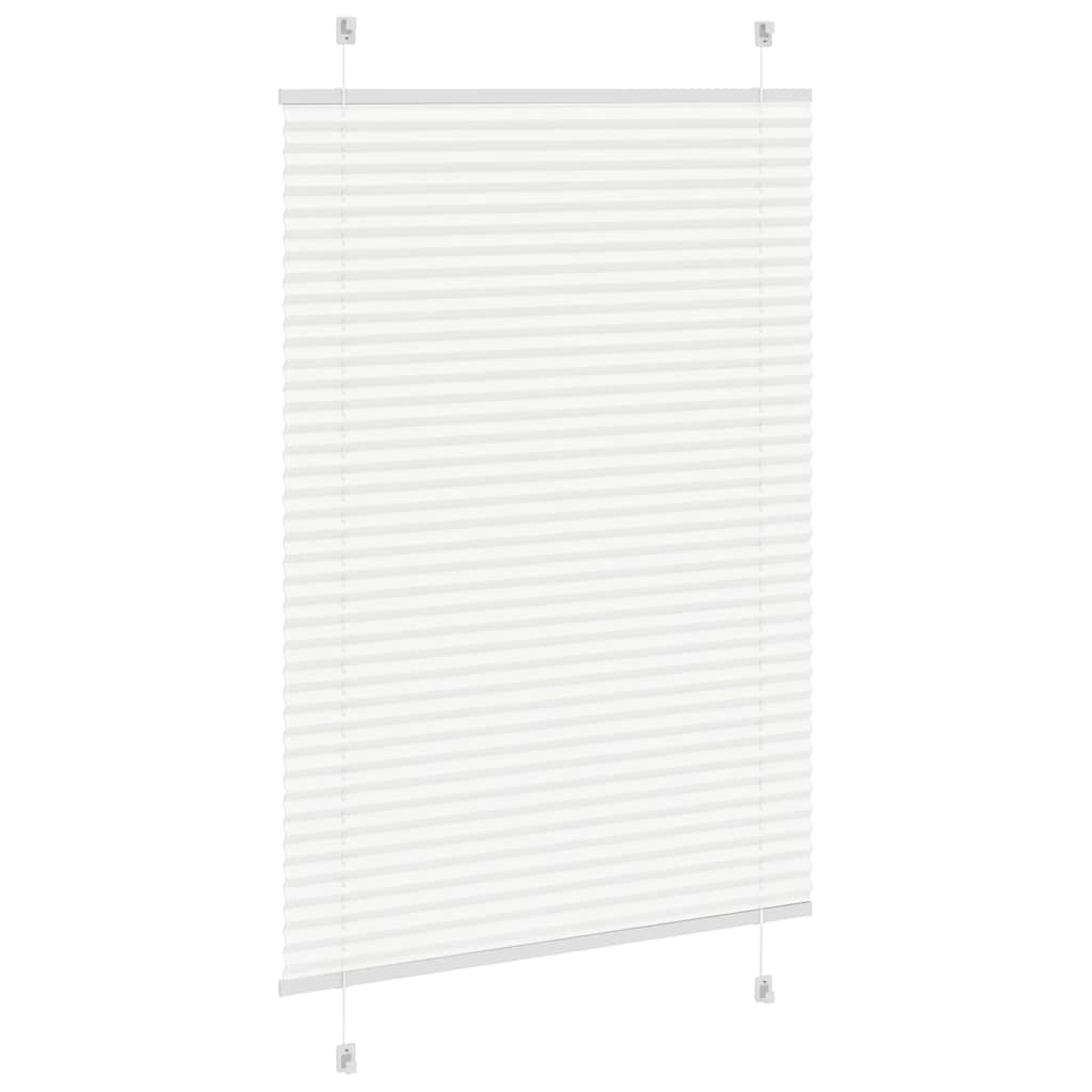 Store plissé blanc 100x100 cm largeur du tissu 99,4cm polyester