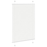 Store plissé blanc 100x100 cm largeur du tissu 99,4cm polyester