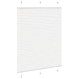 Store plissé blanc 110x100cm largeur du tissu 109,4cm polyester