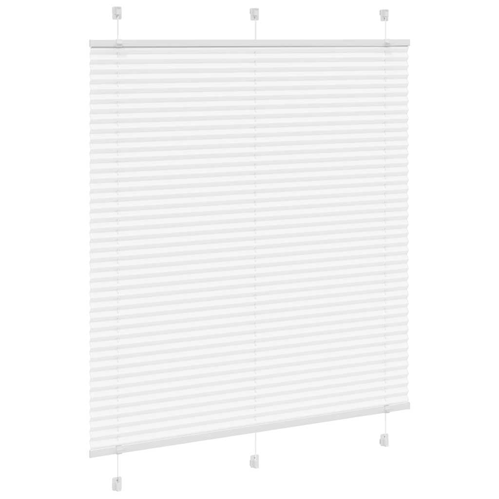 Store plissé blanc 115x100cm largeur du tissu 114,4cm polyester