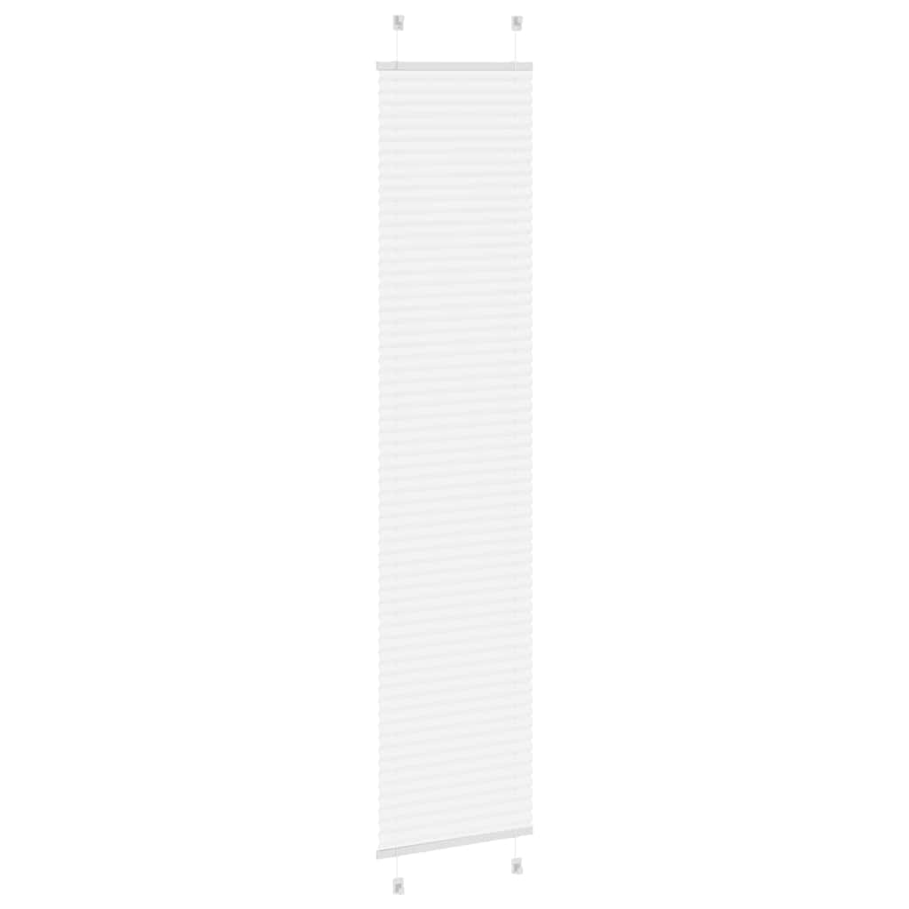 Store plissé blanc 40x200 cm largeur du tissu 39,4 cm polyester