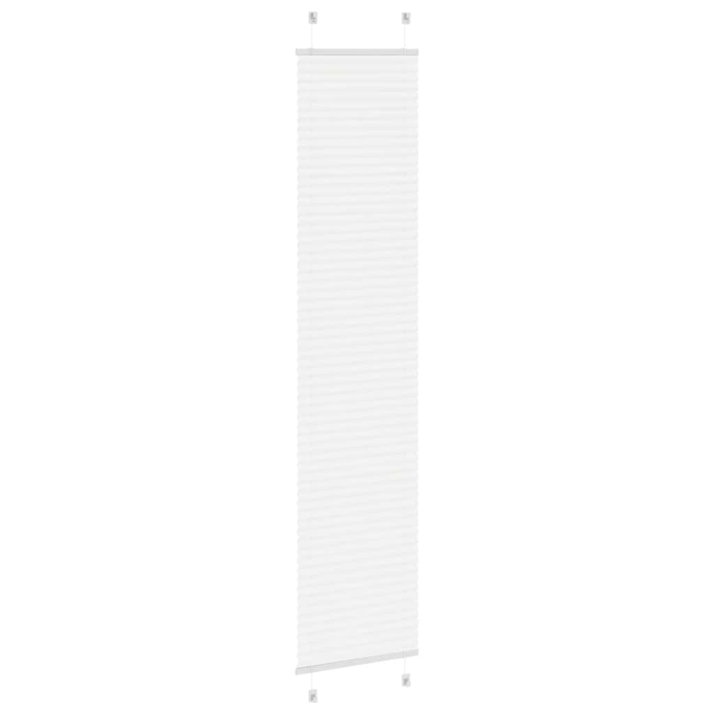 Store plissé blanc 45x200 cm largeur du tissu 44,4 cm polyester