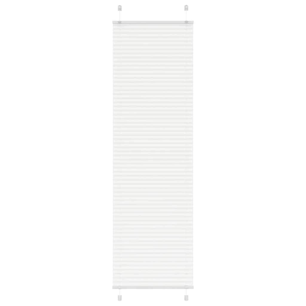 Store plissé blanc 55x200 cm largeur du tissu 54,4 cm polyester