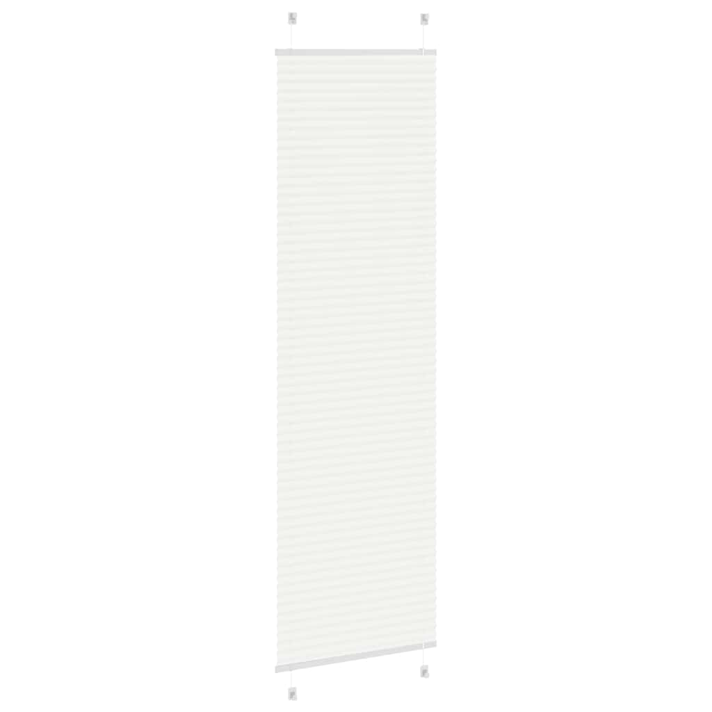 Store plissé blanc 55x200 cm largeur du tissu 54,4 cm polyester