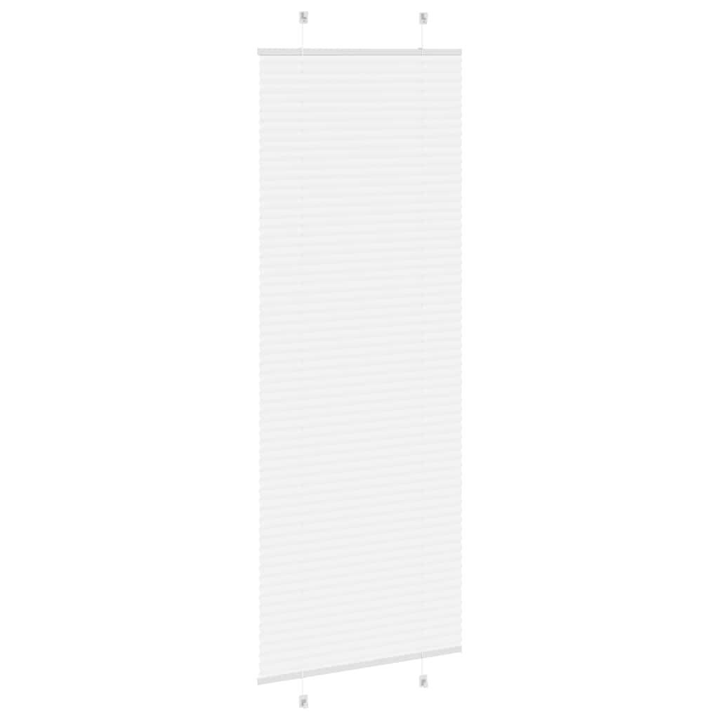 Store plissé blanc 75x200 cm largeur du tissu 74,4 cm polyester