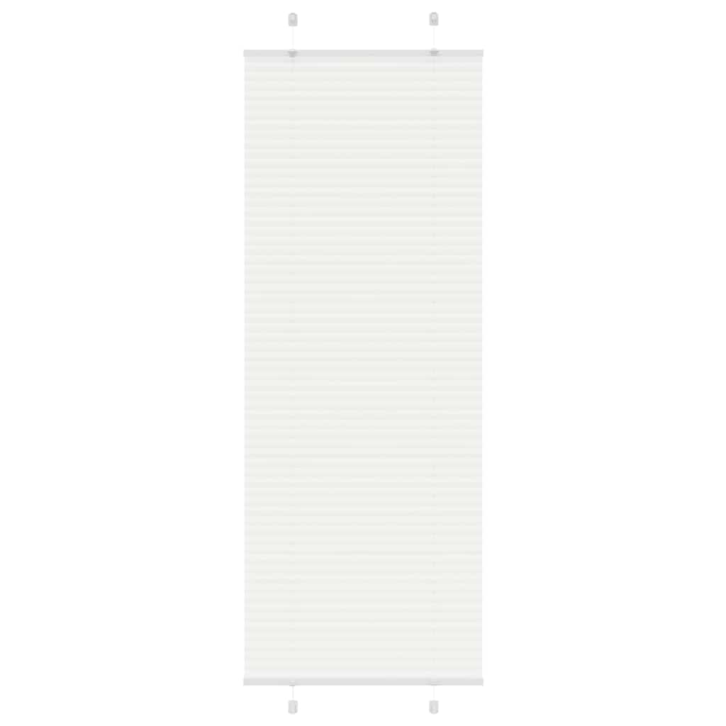 Store plissé blanc 80x200 cm largeur du tissu 79,4 cm polyester