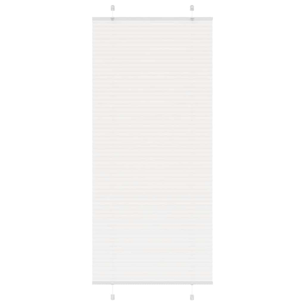 Store plissé blanc 85x200 cm largeur du tissu 84,4 cm polyester