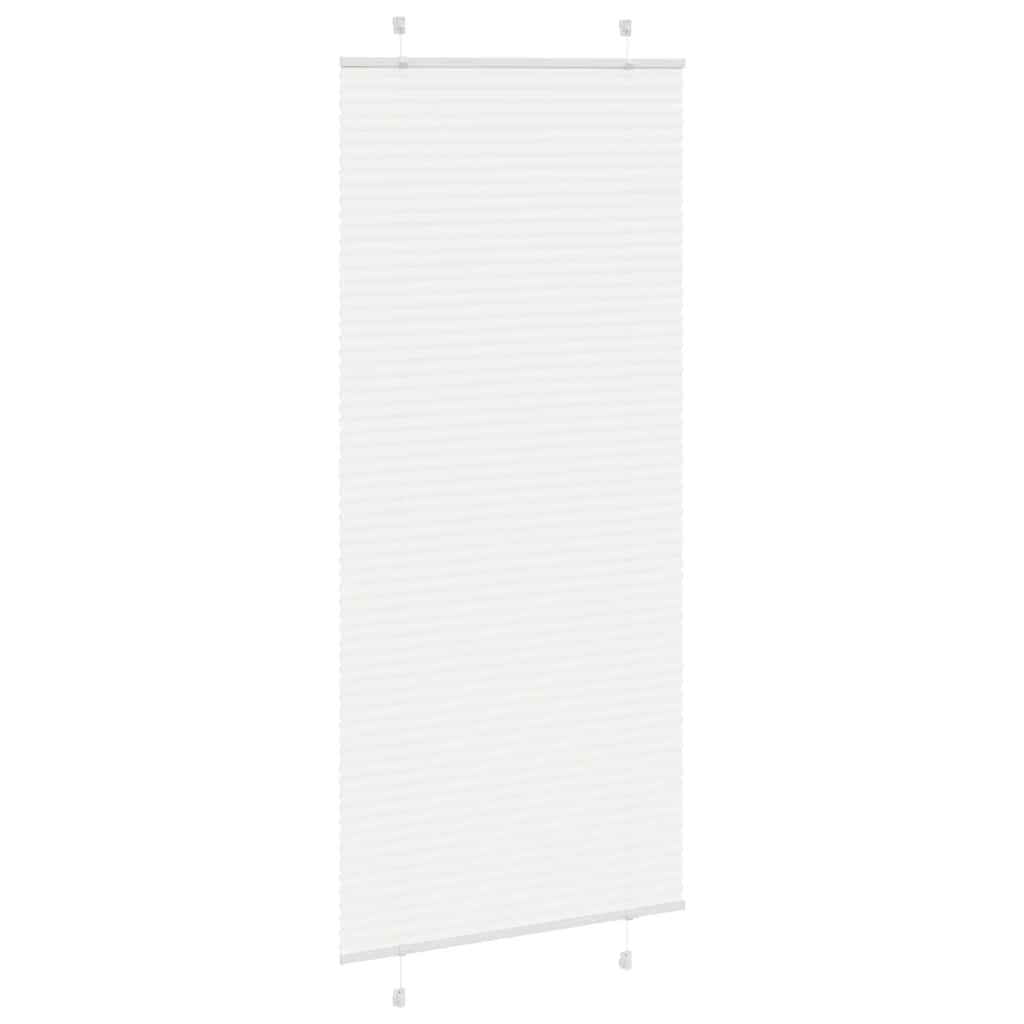 Store plissé blanc 85x200 cm largeur du tissu 84,4 cm polyester