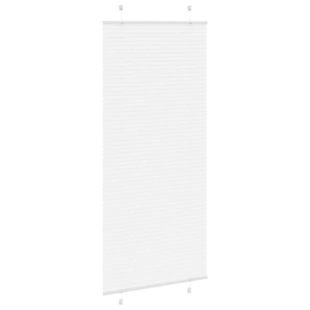 Store plissé blanc 85x200 cm largeur du tissu 84,4 cm polyester