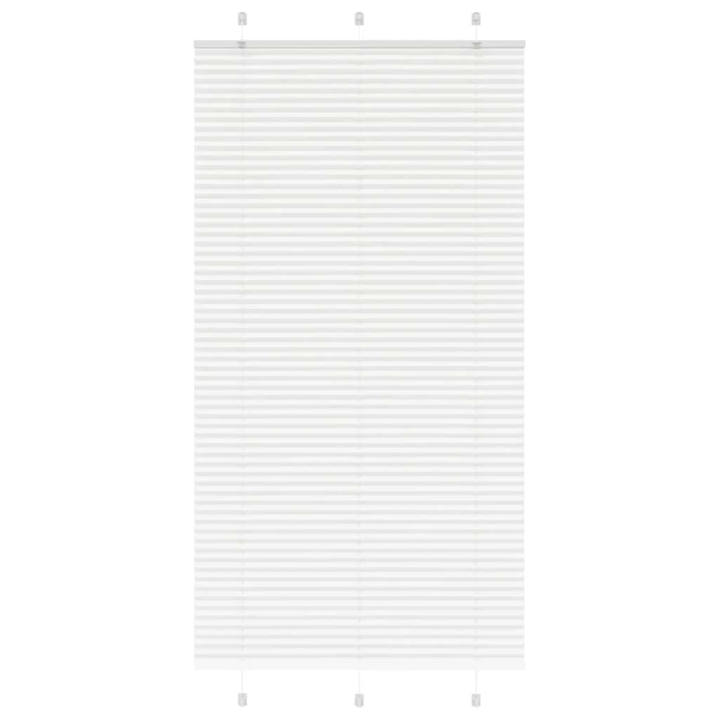 White pleated blind 105x200cm fabric width 104.4cm polyester