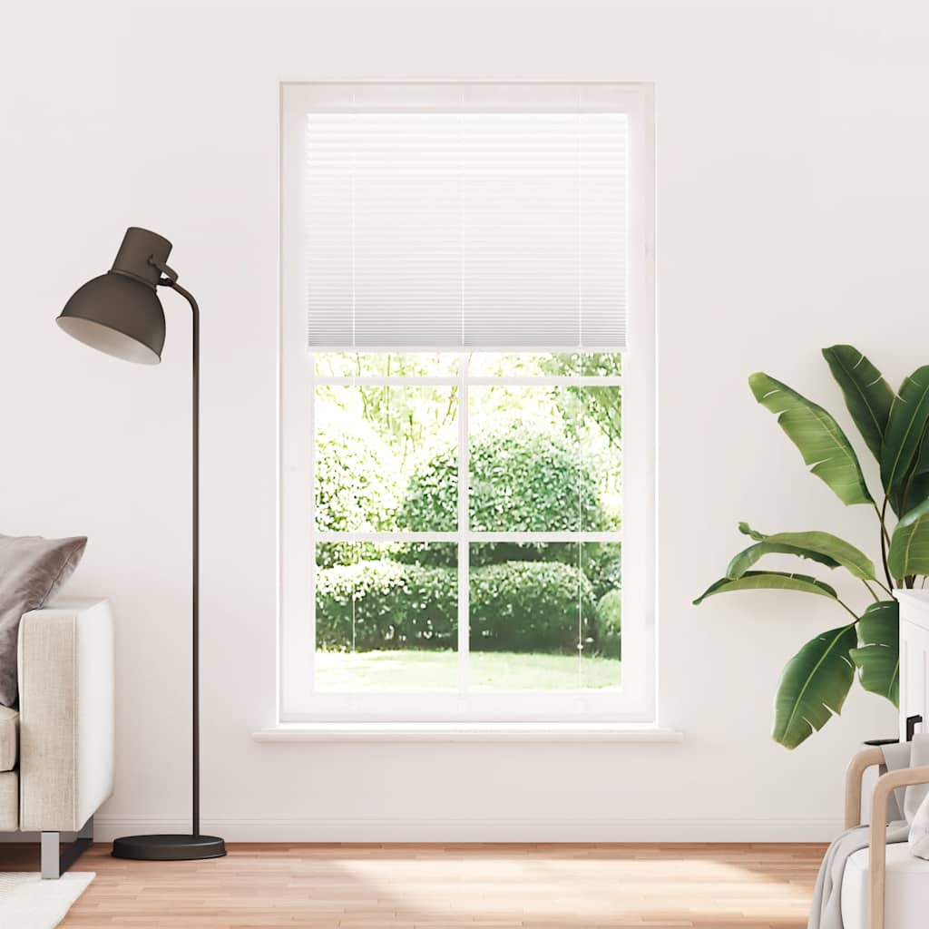 White pleated blind 105x200cm fabric width 104.4cm polyester