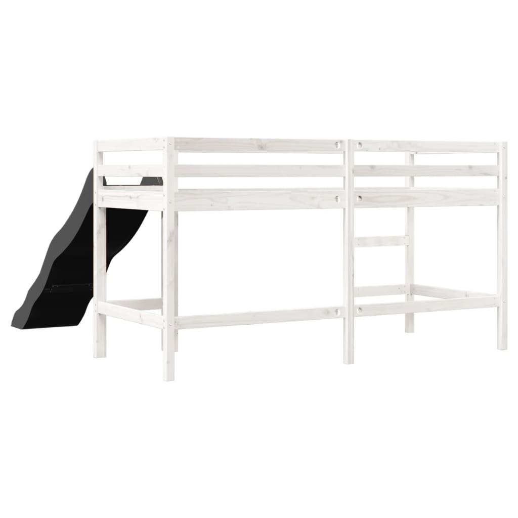 Lit mezzanine d'enfants sans matelas 90x200 cm bois pin massif