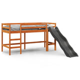 Lit mezzanine d'enfants sans matelas 90x200 cm bois pin massif