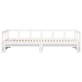 Lit de jour sans matelas blanc 80x200 cm bois de pin massif