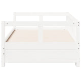 Lit de jour sans matelas blanc 80x200 cm bois de pin massif