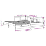 Lit de jour sans matelas blanc 90x200 cm bois de pin massif