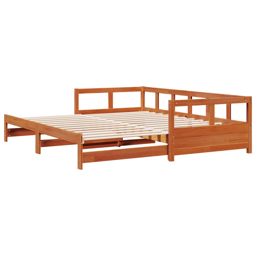 Lit de jour sans matelas cire marron 90x200 cm bois pin massif