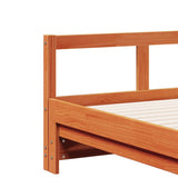 Lit de jour sans matelas cire marron 90x200 cm bois pin massif