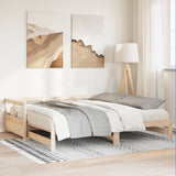 Lit de jour sans matelas 90x190 cm bois de pin massif