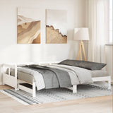 Lit de jour sans matelas blanc 90x190 cm bois de pin massif