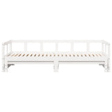 Lit de jour sans matelas blanc 90x190 cm bois de pin massif