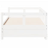 Lit de jour sans matelas blanc 90x190 cm bois de pin massif