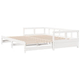 Lit de jour sans matelas blanc 90x190 cm bois de pin massif